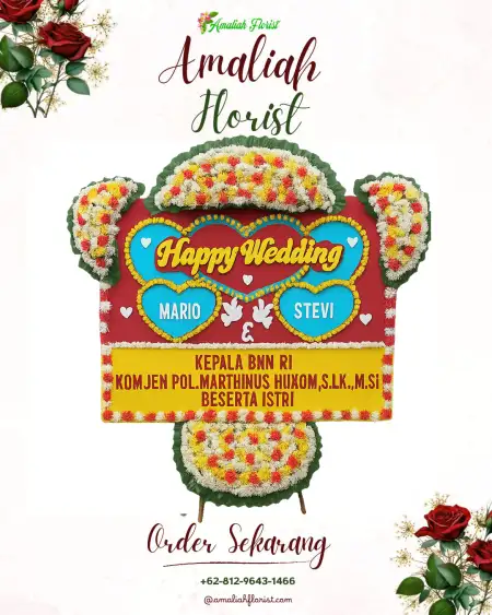 Papan Bunga Pernikahan Tlogopragoto